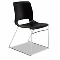 Hon HON, MOTIVATE HIGH-DENSITY STACKING CHAIR, ONYX SEAT/BLACK BACK, CHROME BASE, 4PK MS101ON